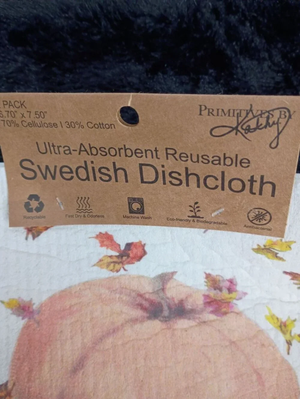 Ultra-Absorbent Swedish Dishcloths Set Of 2 By Primitives By Kathy 6.7